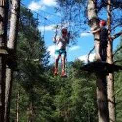 Wycieczka fakultatywna, Na linie i na trampolinie